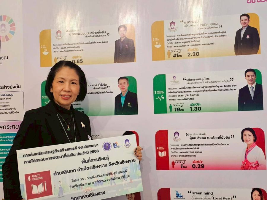 วิทยาเขตเชียงราย ร่วมพิธีเปิดพะเยาวิจัย ครั้งที่ 15 และรับป้ายพื้นที่การเรียนรู้